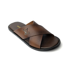 Brown Cross Slipper