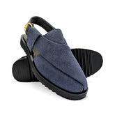 Dark Grayish Blue Peshawari Chappal