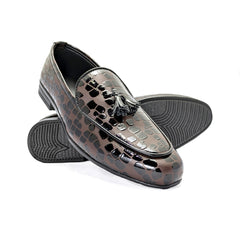 Brown Dotted Tassel Shoe