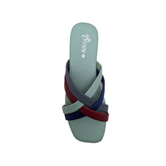 Multicolor Strappy Flats
