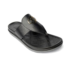Black Toe-Ring Slippers
