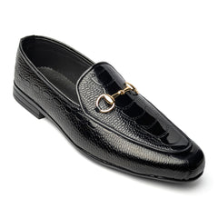 Synthetic Leather Black Shoe-1487