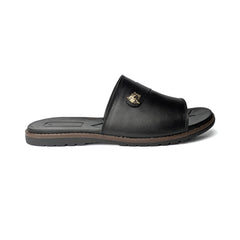 Versace Buckle Black Slipper