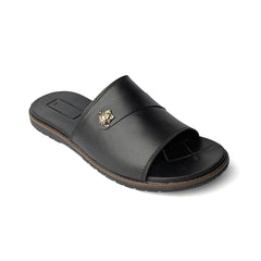 Versace Buckle Black Slipper