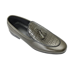 Green Croc Tassel Shoe