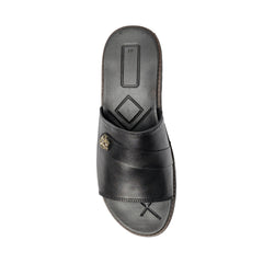 Versace Buckle Black Slipper
