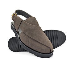 Choco Brown Suede Peshawari Chappal