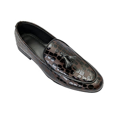 Brown Dotted Tassel Shoe