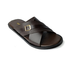 Dark Brown Cross Slipper