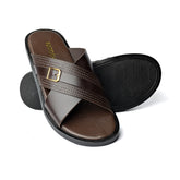 Dark Brown Cross Slipper
