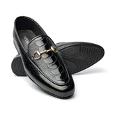 Synthetic Leather Black Shoe-1487