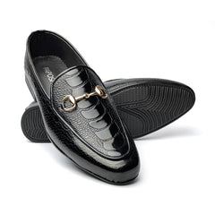Synthetic Leather Black Shoe-1487