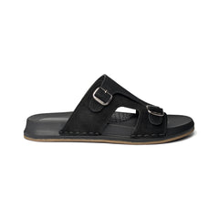Dual-Buckle Black Formal Slippers