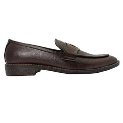 Synthetic Leather Versace Plain Brown Shoe