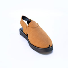 Brown Suede Peshawari Chappal