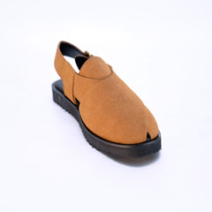 Brown Suede Peshawari Chappal