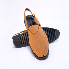 Brown Suede Peshawari Chappal