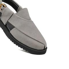 Gray Suede Peshawari Chappal