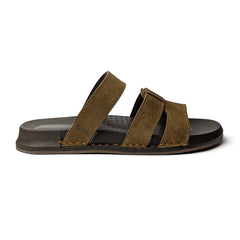 Men's Brown Straps Slippers