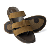Men's Brown Straps Slippers