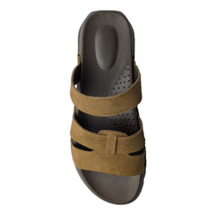 Men's Brown Straps Slippers