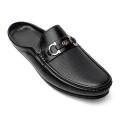 Black Patent Textured Mule