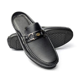 Black Patent Textured Mule