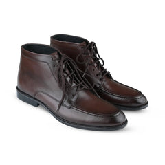 Classic Leather Lace-Up Ankle Boots