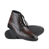 Classic Leather Lace-Up Ankle Boots