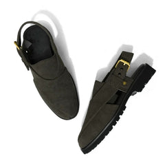 Brown Suede Grip Sole Sandals