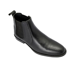 Black Leather Chelsea Boots