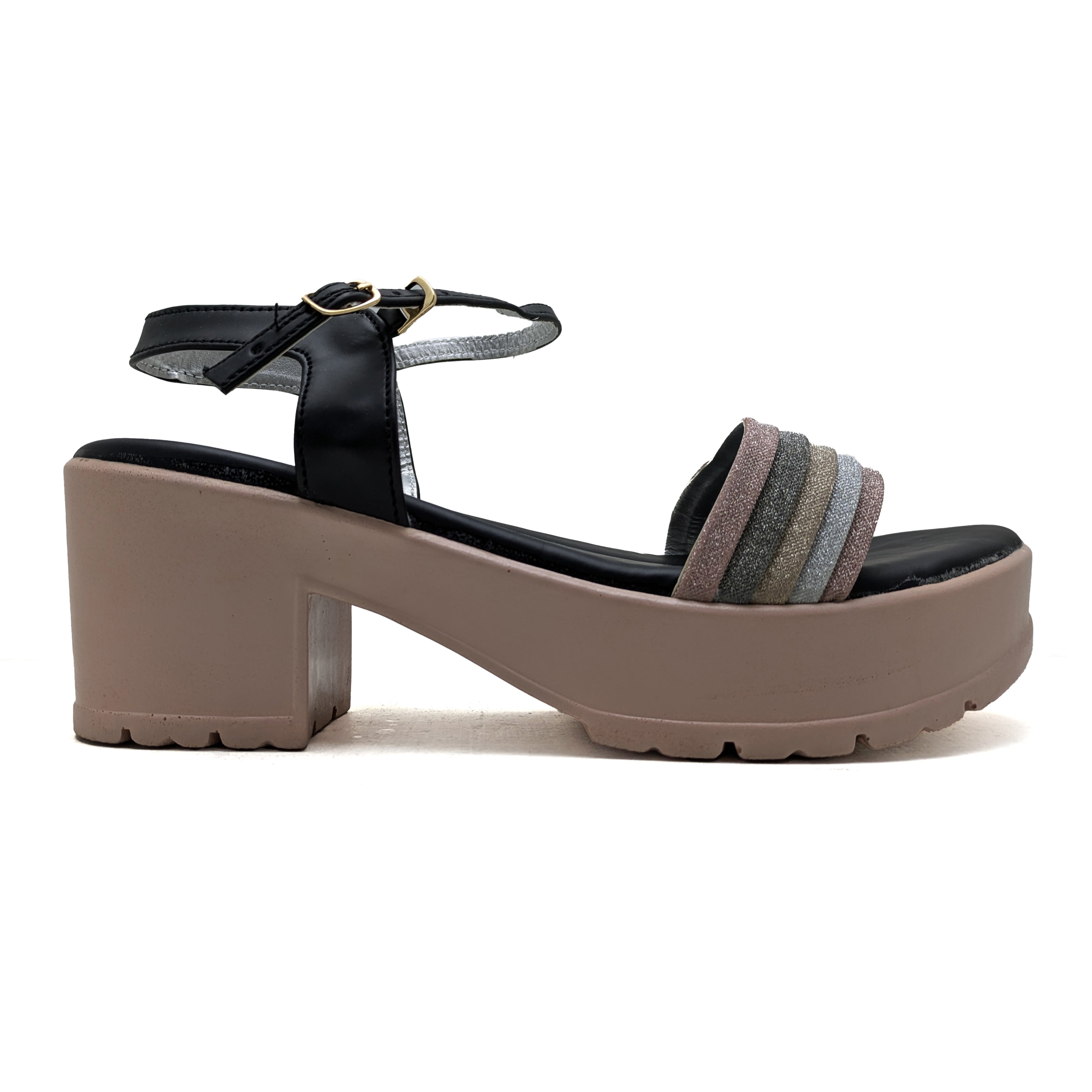 Black Pu Sandal