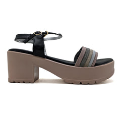 Black Pu Sandal