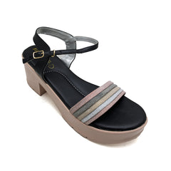 Black Pu Sandal