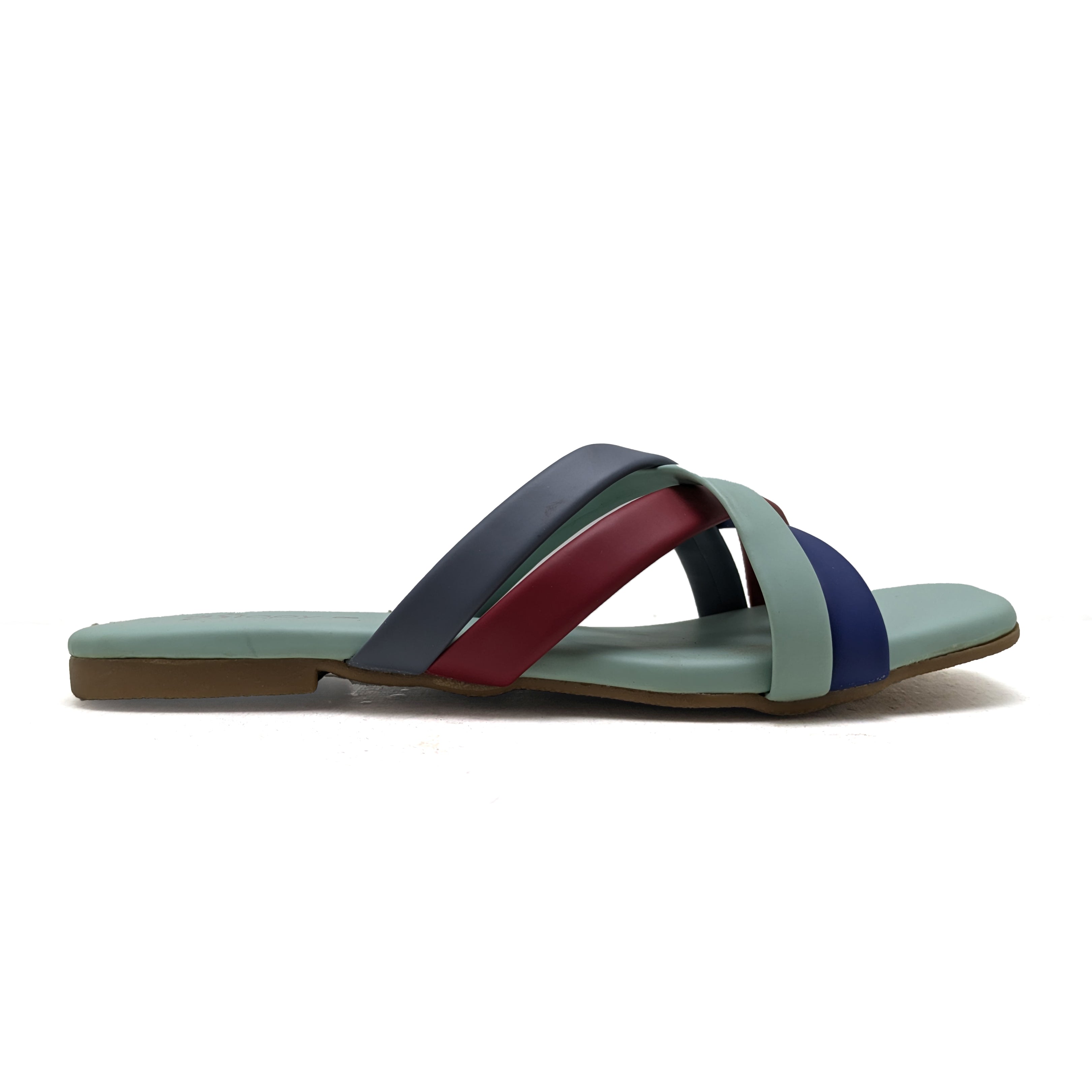 Multicolor  Strappy Flats