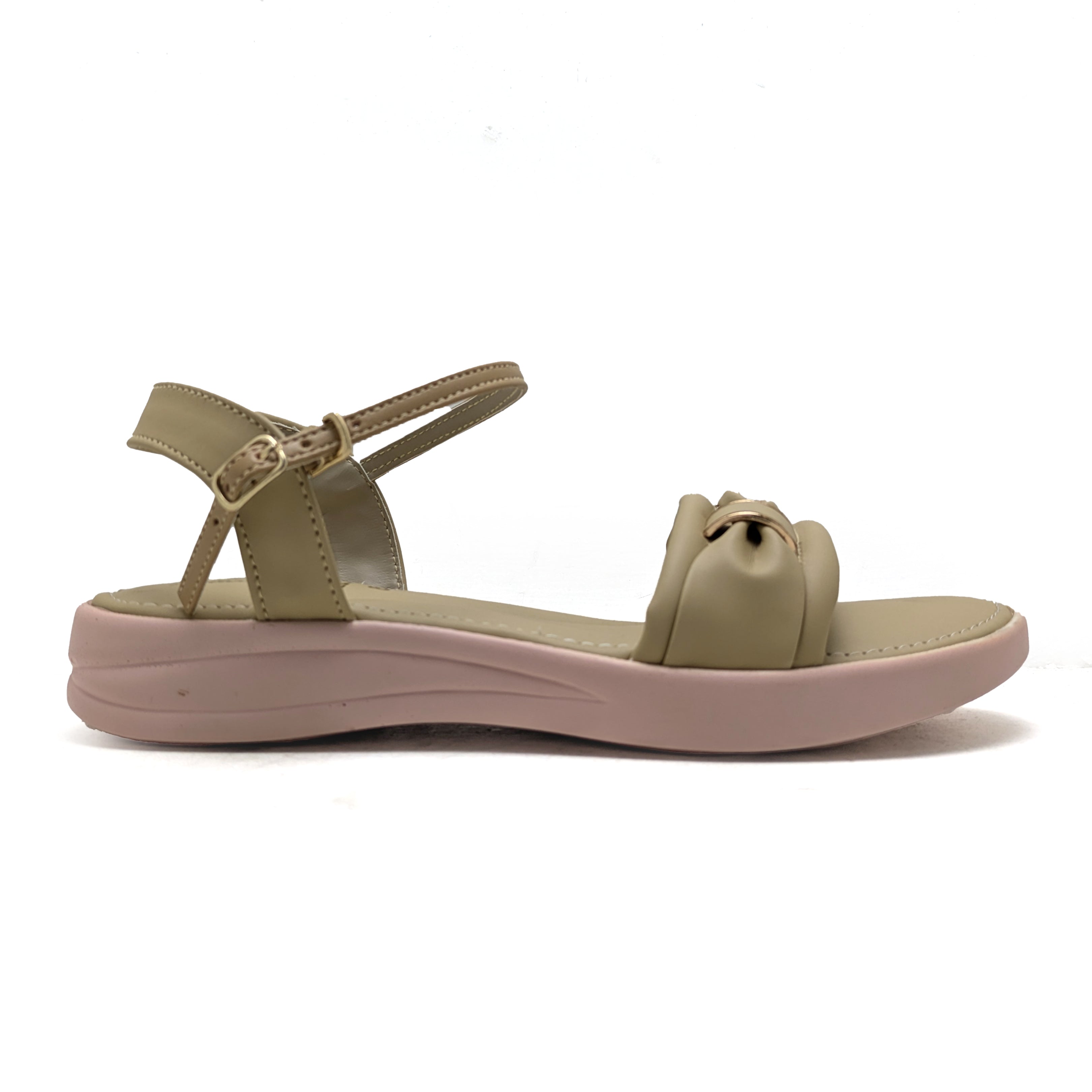 Cream Double Strap Sandals
