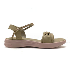 Cream Double Strap Sandals