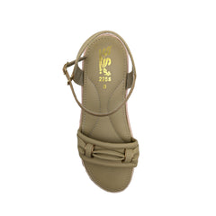 Cream Double Strap Sandals