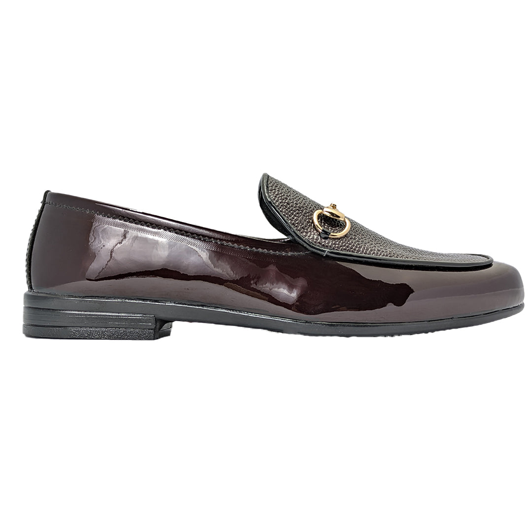 Synthetic Leather Maroon Shoe