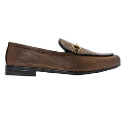 Brown Croc Leather Textured Shoe PP-1486