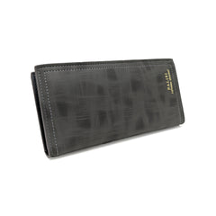 Men Grey Textured Long Wallet