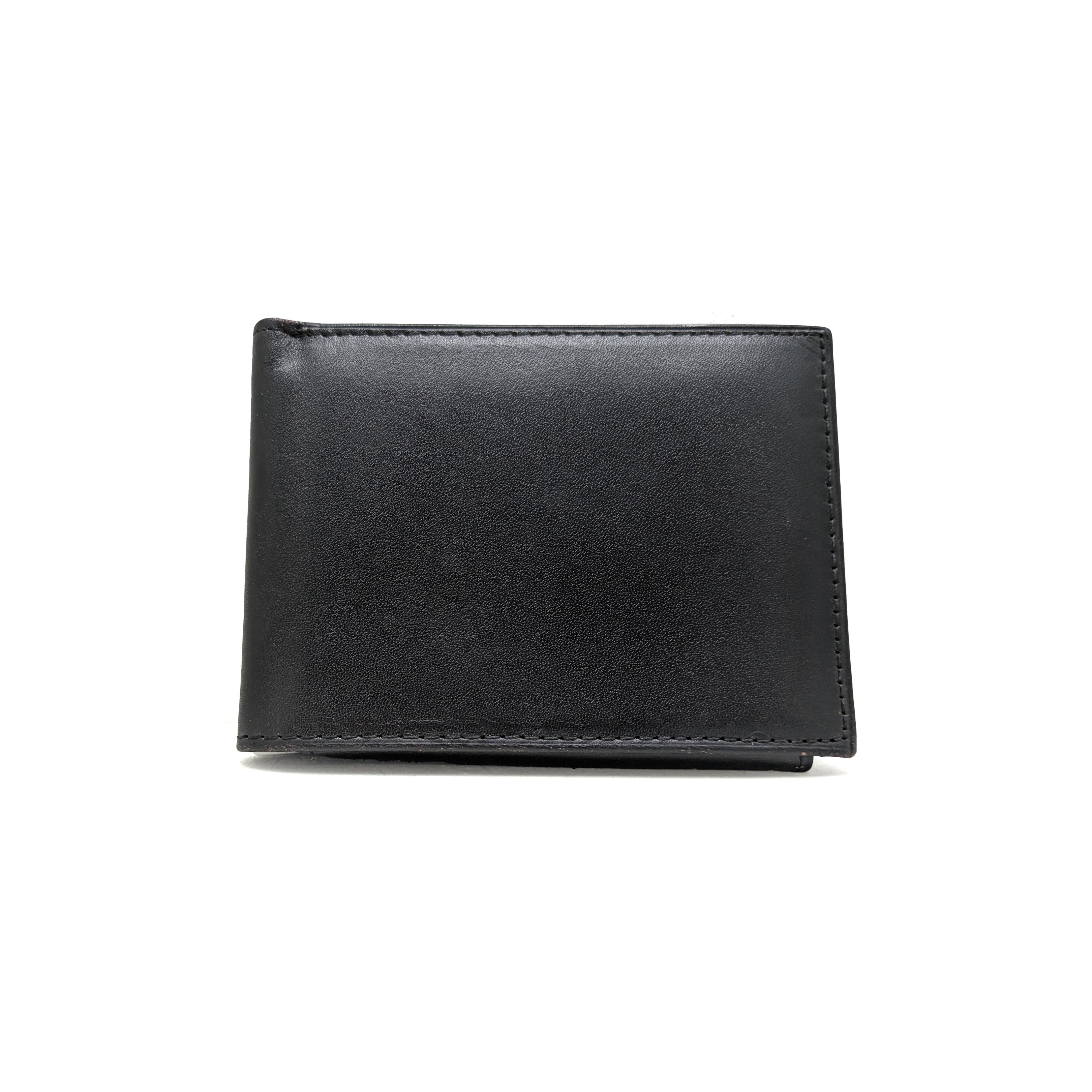 Men Plain Black Regular Wallet