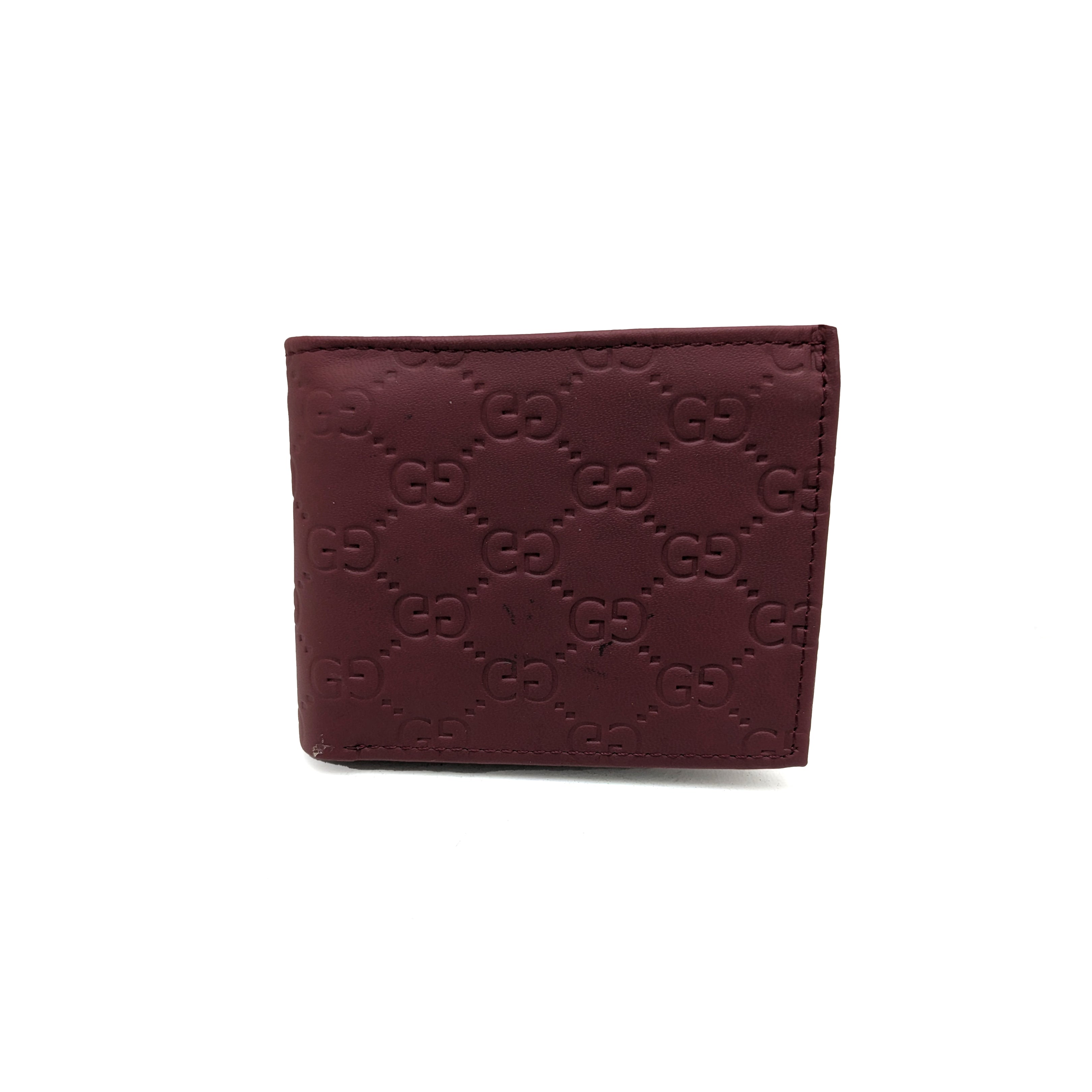 Men Maroon Textured Regular Wallet