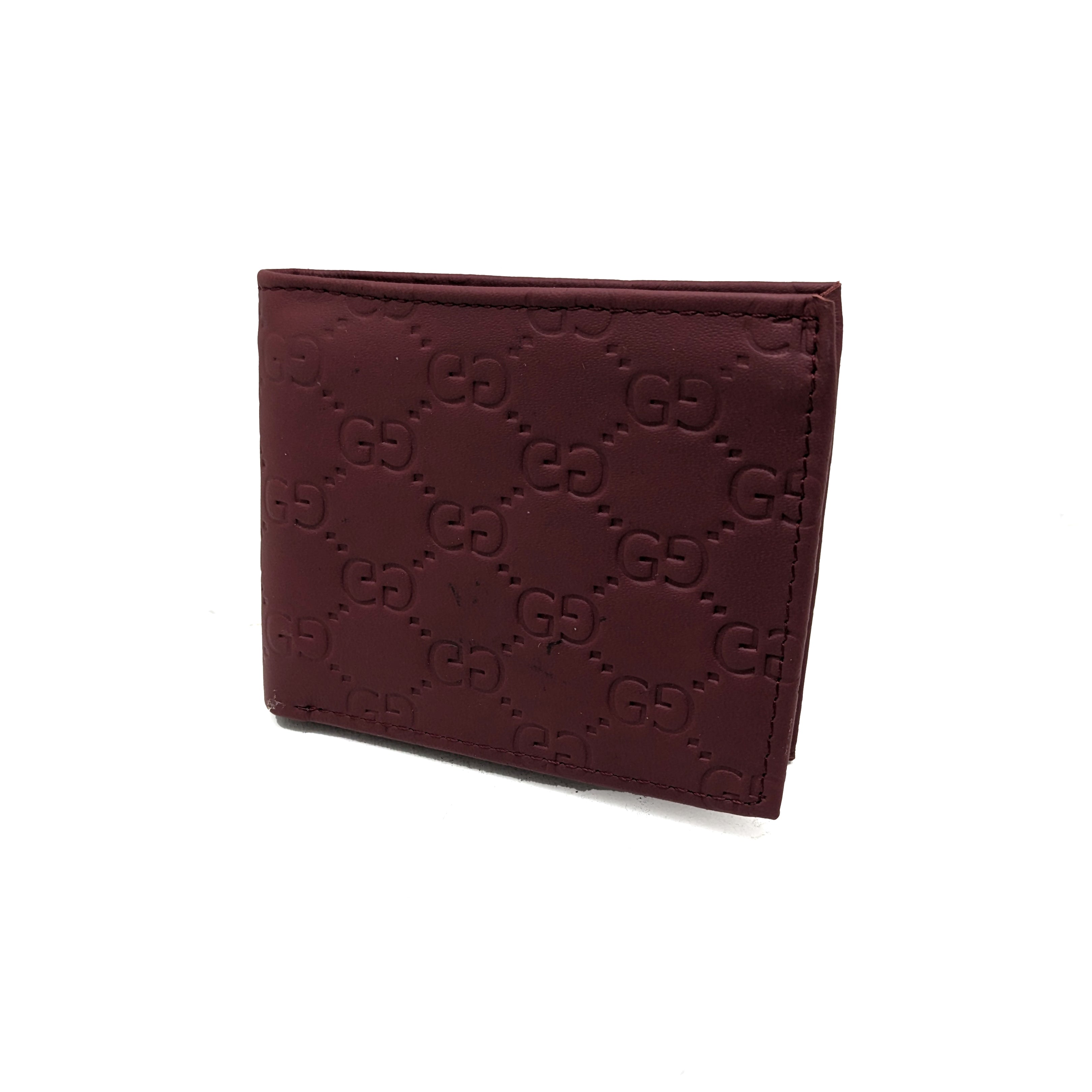 Men Maroon Textured Regular Wallet