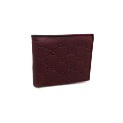 Men Maroon Textured Regular Wallet