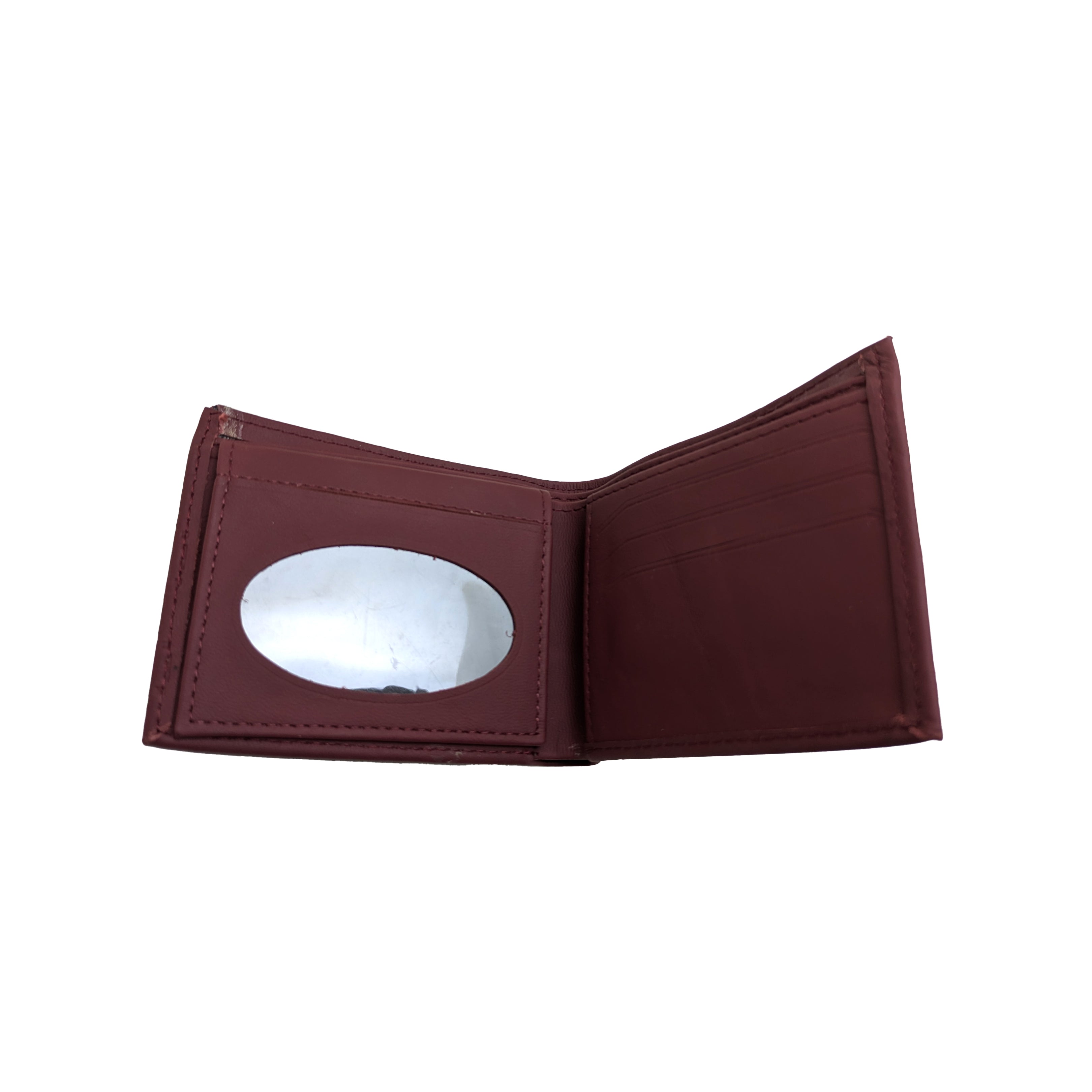 Men Maroon Textured Regular Wallet