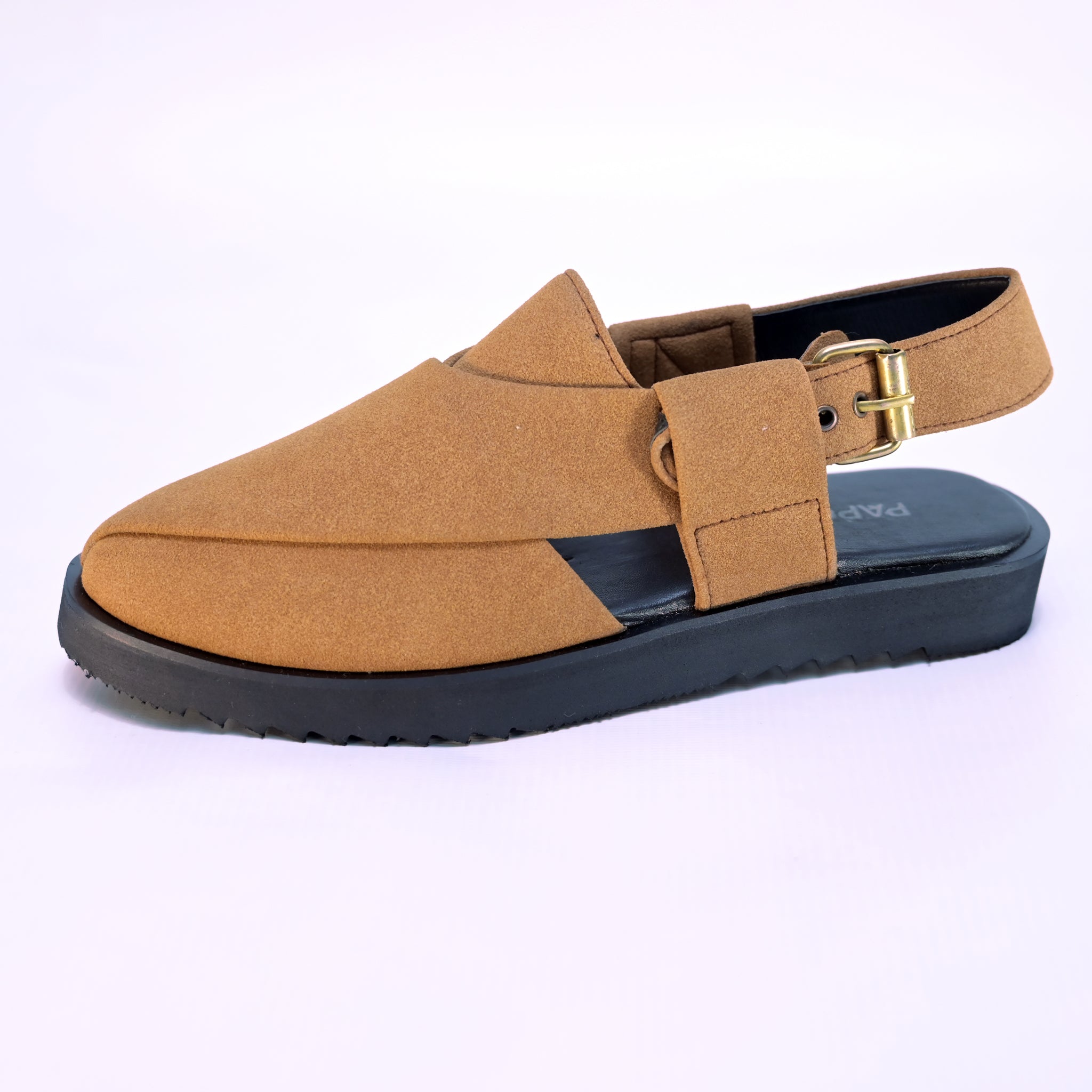 Brown Suede Peshawari Chappal