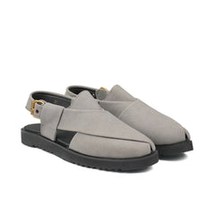 Gray Suede Peshawari Chappal