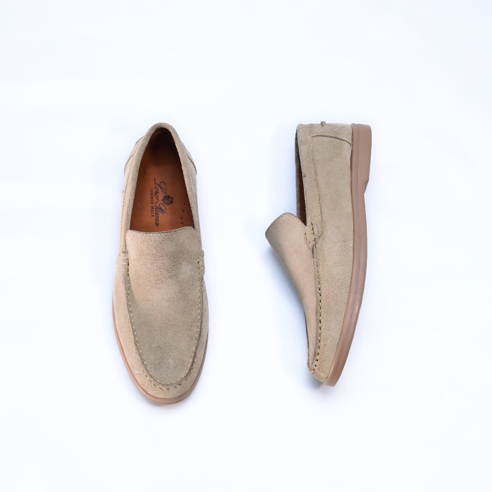 Loro Piana Classic Cream Leather Shoes