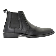 Black Leather Chelsea Boots